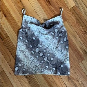 Nasty Gal Snake Print Cowl Neck Cami